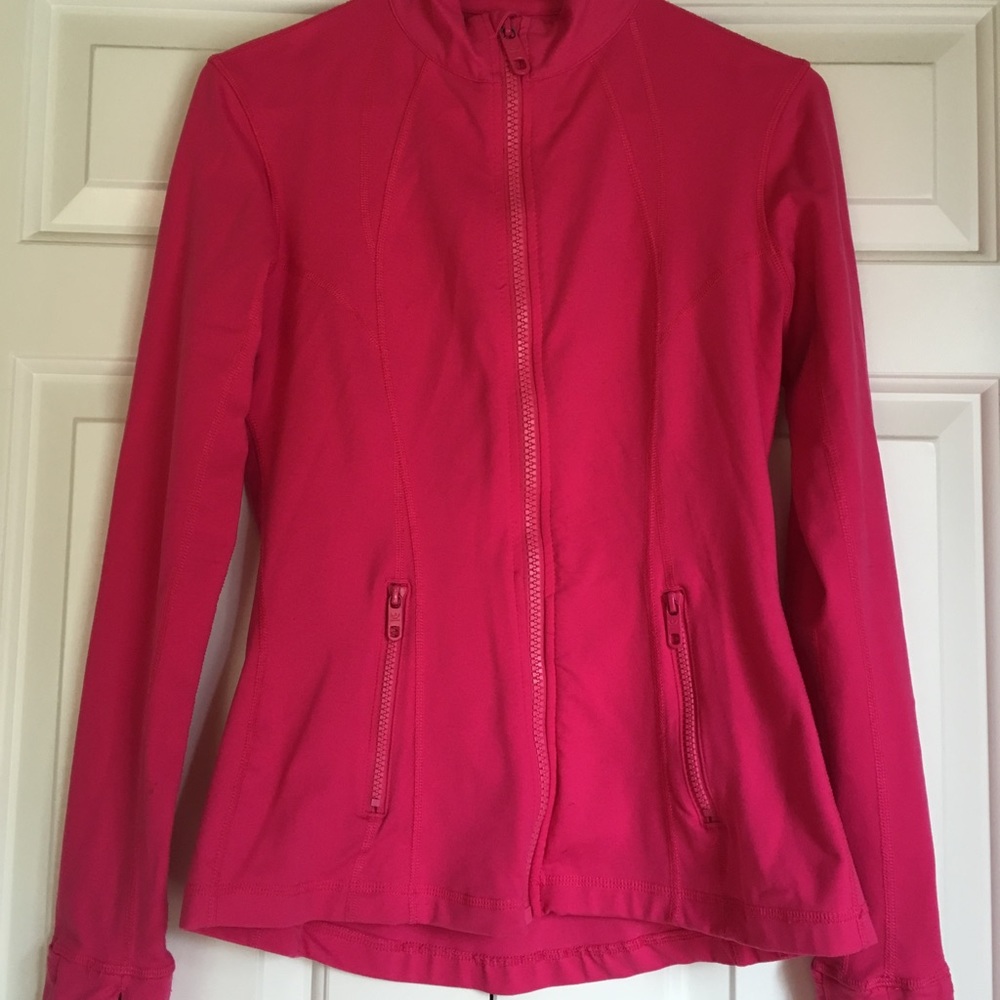 Hot pink workout jacket